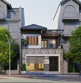 Nhà phố mái nhật 2 tầng hà tĩnh trang chủ